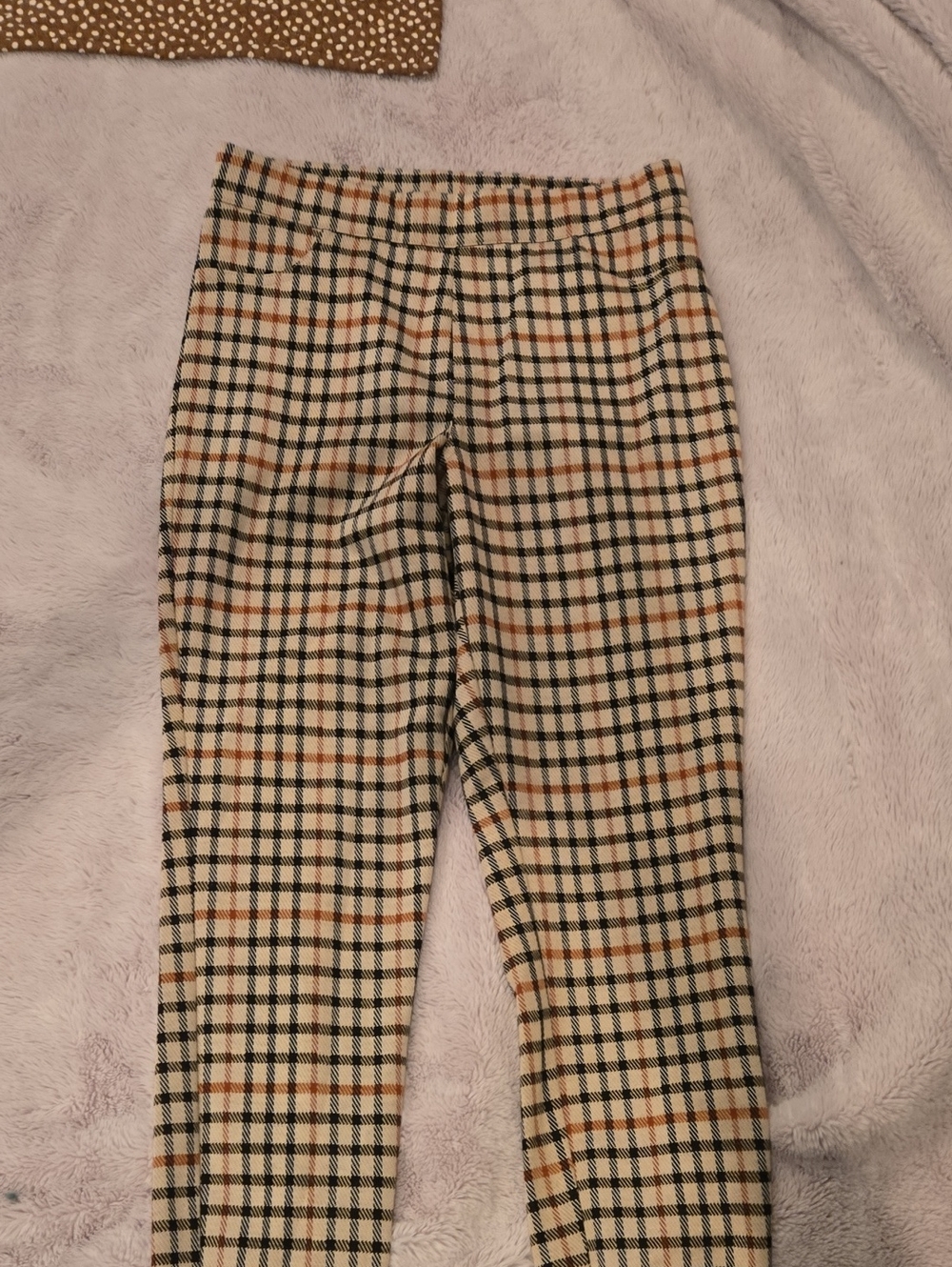 RSQ Cream Plaid Chinos with Brown and Black Checks